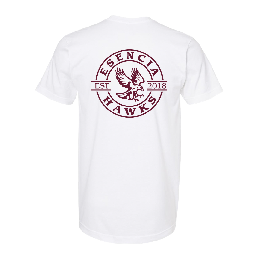 Hawk Box Logo Tee White