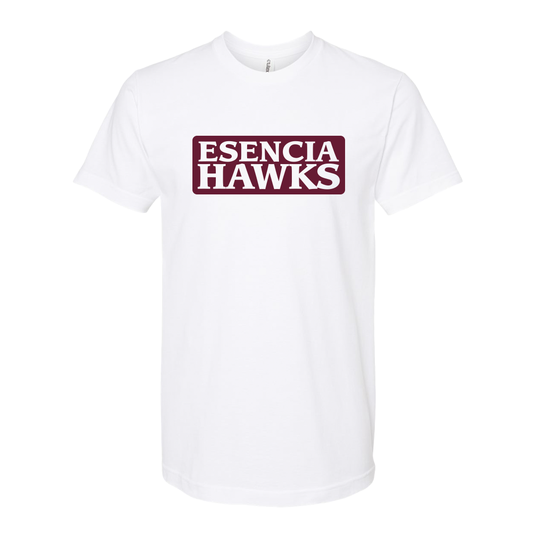 Hawk Box Logo Tee White